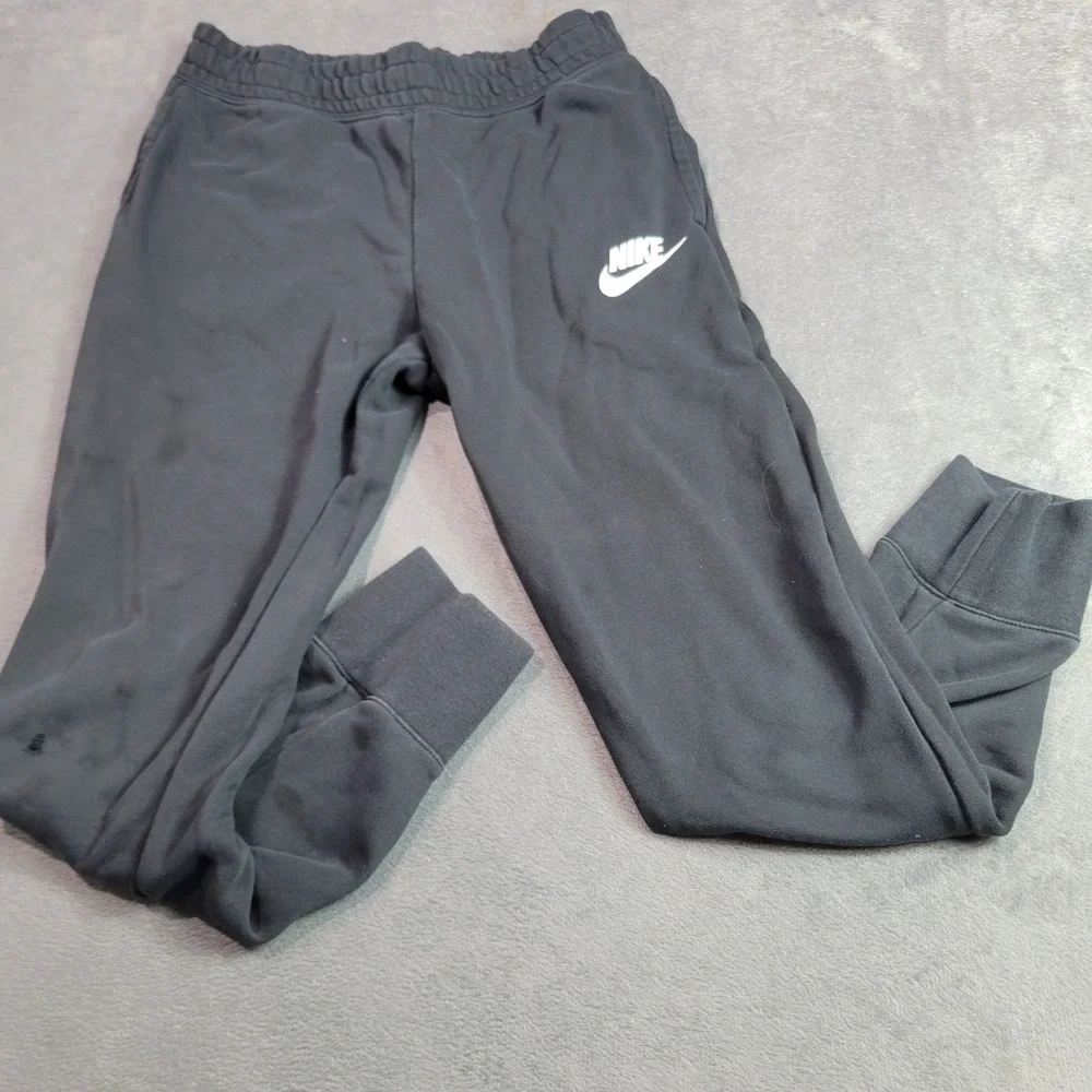Nike Jogger Sweatpants Kids Size L Black Fleece Futura Logo Athletic Sporty SEO